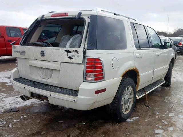 4M2DU86W54ZJ24504 - 2004 MERCURY MOUNTAINEE WHITE photo 4