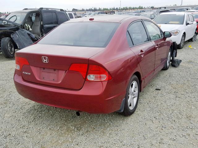 2HGFA16948H508063 - 2008 HONDA CIVIC EXL RED photo 4