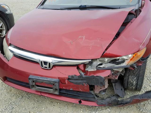 2HGFA16948H508063 - 2008 HONDA CIVIC EXL RED photo 9