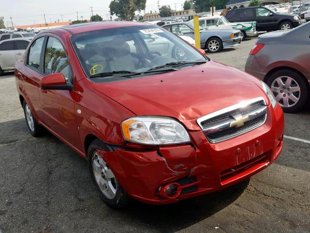 KL1TG56667B185016 - 2007 CHEVROLET AVEO LT RED photo 1