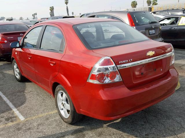 KL1TG56667B185016 - 2007 CHEVROLET AVEO LT RED photo 3