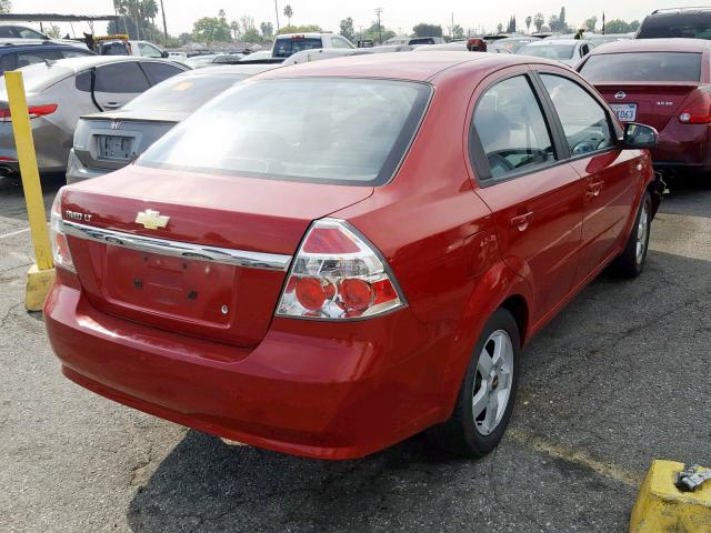 KL1TG56667B185016 - 2007 CHEVROLET AVEO LT RED photo 4