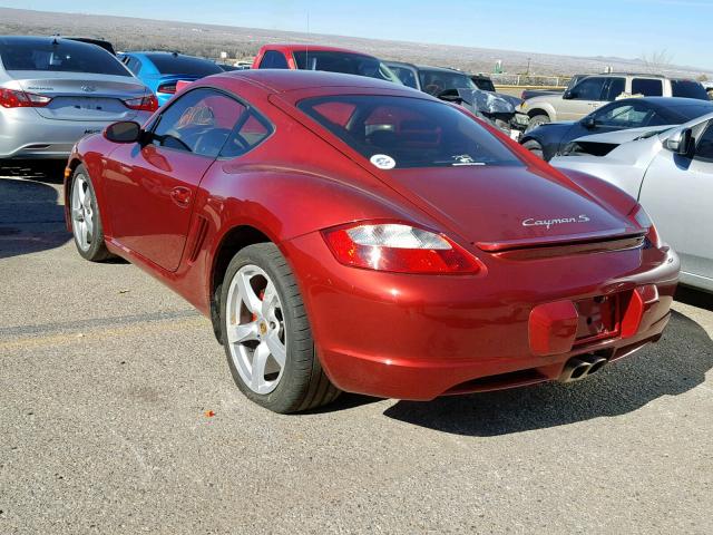 WP0AB29828U782194 - 2008 PORSCHE CAYMAN S MAROON photo 3