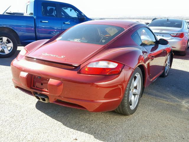 WP0AB29828U782194 - 2008 PORSCHE CAYMAN S MAROON photo 4