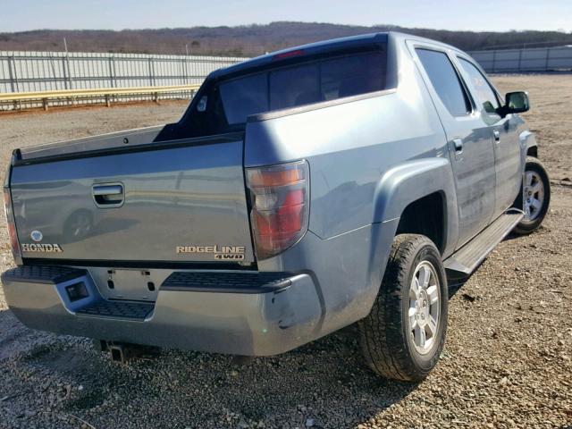 2HJYK16558H538735 - 2008 HONDA RIDGELINE BLUE photo 4