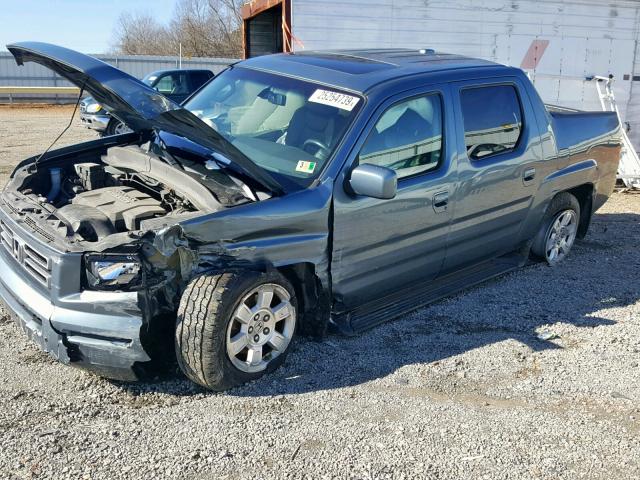 2HJYK16558H538735 - 2008 HONDA RIDGELINE BLUE photo 9