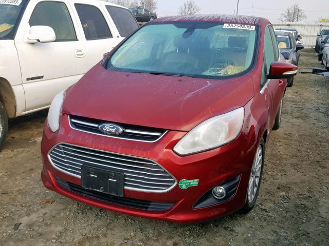 1FADP5CU6EL507103 - 2014 FORD C-MAX PREM RED photo 2