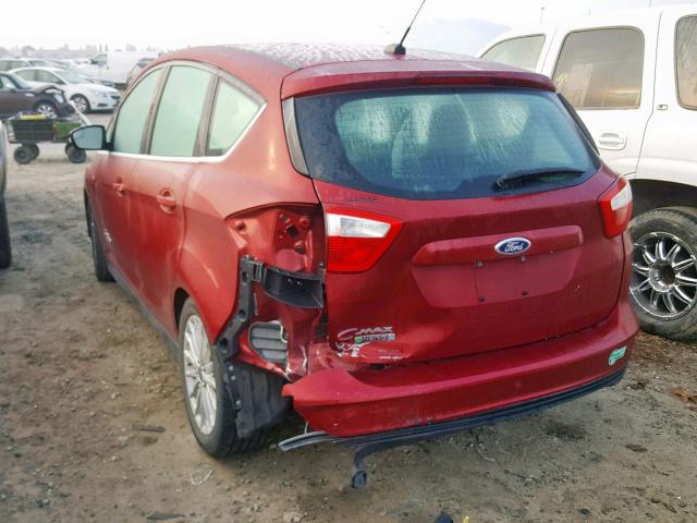 1FADP5CU6EL507103 - 2014 FORD C-MAX PREM RED photo 3