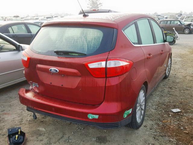 1FADP5CU6EL507103 - 2014 FORD C-MAX PREM RED photo 4