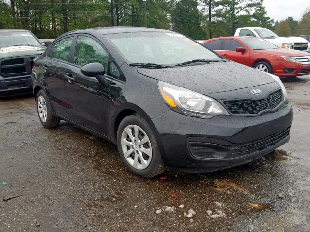 KNADM4A36E6372627 - 2014 KIA RIO LX BLACK photo 1