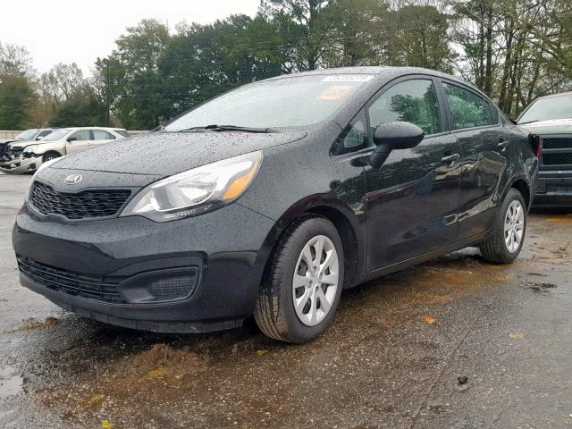 KNADM4A36E6372627 - 2014 KIA RIO LX BLACK photo 2