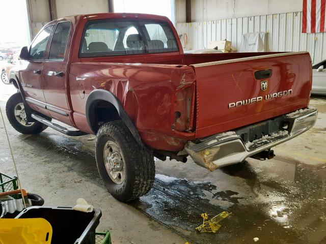 3D7KS28D45G900933 - 2005 DODGE RAM 2500 S RED photo 3