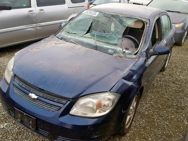 1G1AT58H697174929 - 2009 CHEVROLET COBALT LT BLUE photo 2