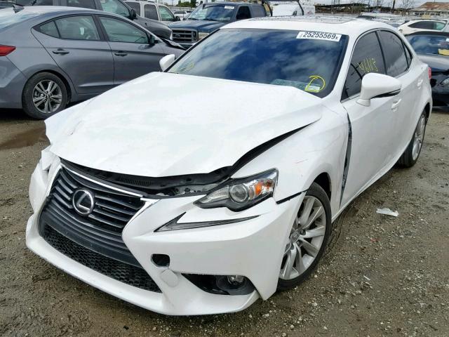 JTHBF1D20F5076319 - 2015 LEXUS IS 250 WHITE photo 2