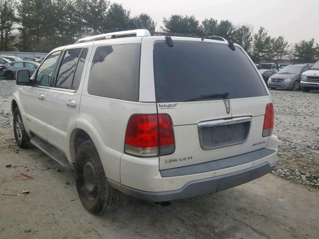 5LMEU88H44ZJ30179 - 2004 LINCOLN AVIATOR 白色 照片 3