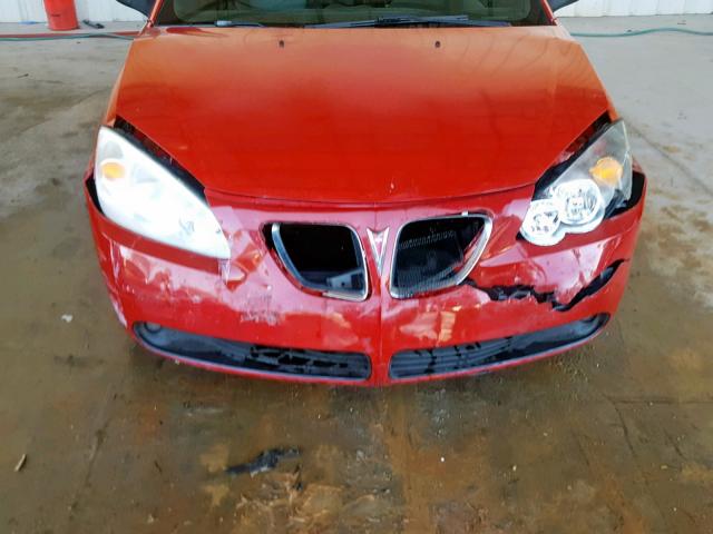 1G2ZH351674184189 - 2007 PONTIAC G6 GT RED photo 9