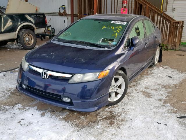 2HGFA16918H528769 - 2008 HONDA CIVIC EXL BLUE photo 2