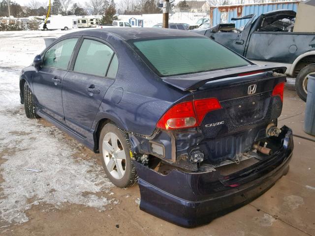 2HGFA16918H528769 - 2008 HONDA CIVIC EXL BLUE photo 3