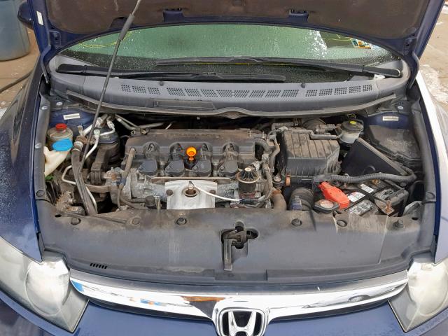 2HGFA16918H528769 - 2008 HONDA CIVIC EXL BLUE photo 7