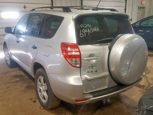 2T3ZF4DV6BW084049 - 2011 TOYOTA RAV4 SILVER photo 3