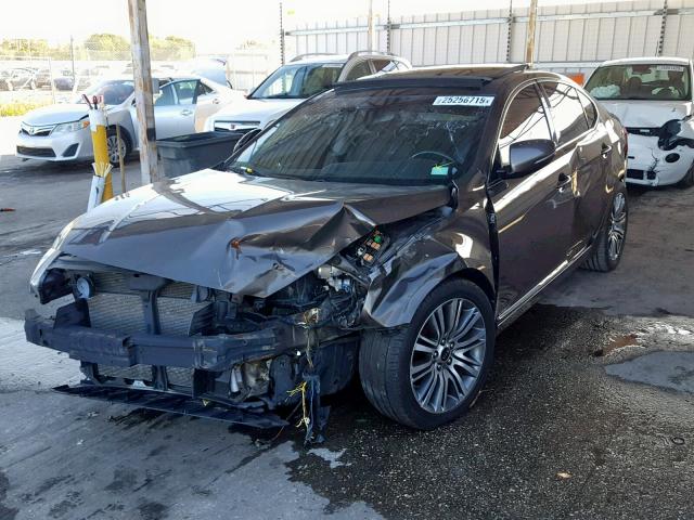 KNALN4D79E5125275 - 2014 KIA CADENZA PR BROWN photo 2