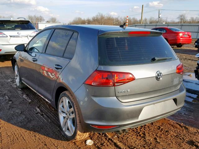 3VW2A7AU5FM051786 - 2015 VOLKSWAGEN GOLF TDI CHARCOAL photo 3