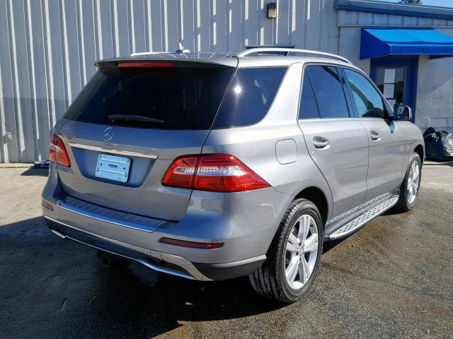 4JGDA5JB0FA502517 - 2015 MERCEDES-BENZ ML 350 GRAY photo 4