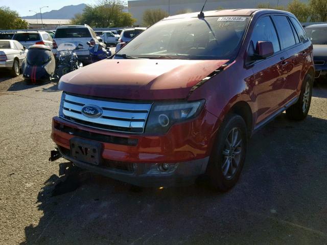 2FMDK38C28BA21742 - 2008 FORD EDGE SEL RED photo 2