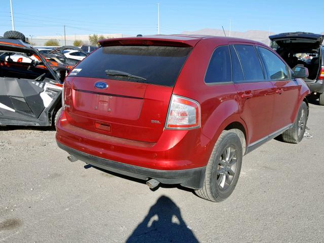 2FMDK38C28BA21742 - 2008 FORD EDGE SEL RED photo 4