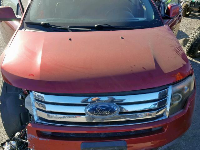 2FMDK38C28BA21742 - 2008 FORD EDGE SEL RED photo 7