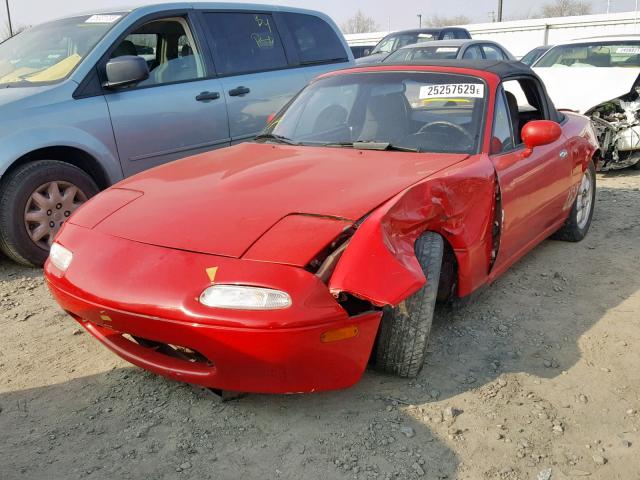 JM1NA3516M0206886 - 1991 MAZDA MX-5 MIATA RED photo 2