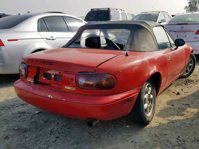 JM1NA3516M0206886 - 1991 MAZDA MX-5 MIATA RED photo 4