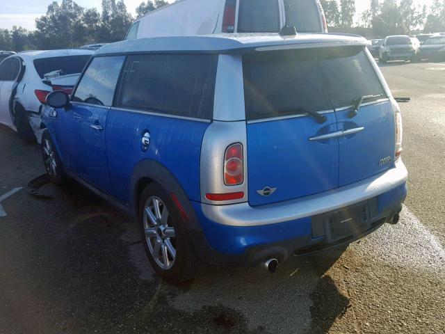 WMWZG3C52BTY36113 - 2011 MINI COOPER S C BLUE photo 3