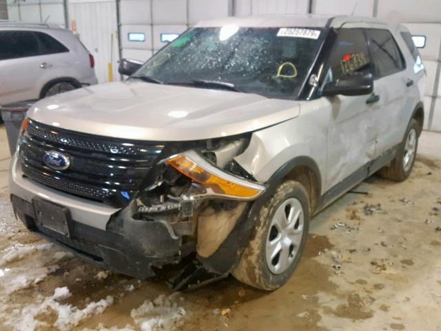 1FM5K8AR6DGC40495 - 2013 FORD EXPLORER P GOLD photo 2