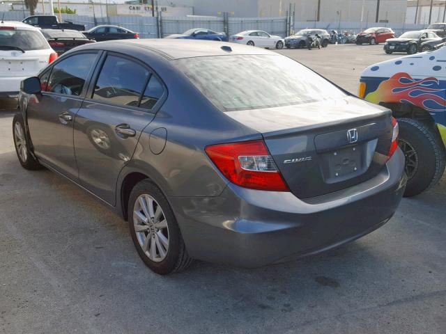 19XFB2F96CE304208 - 2012 HONDA CIVIC EXL GRAY photo 3