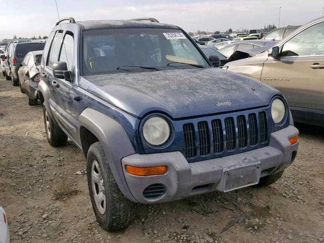 1J4GL48K32W297908 - 2002 JEEP LIBERTY SP BLUE photo 1