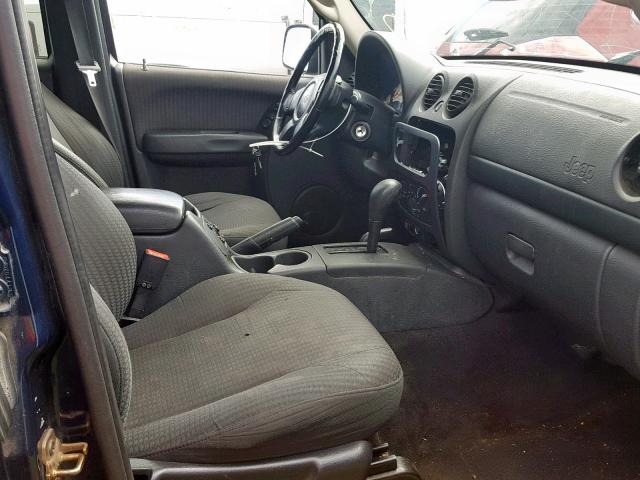 1J4GL48K32W297908 - 2002 JEEP LIBERTY SP BLUE photo 5