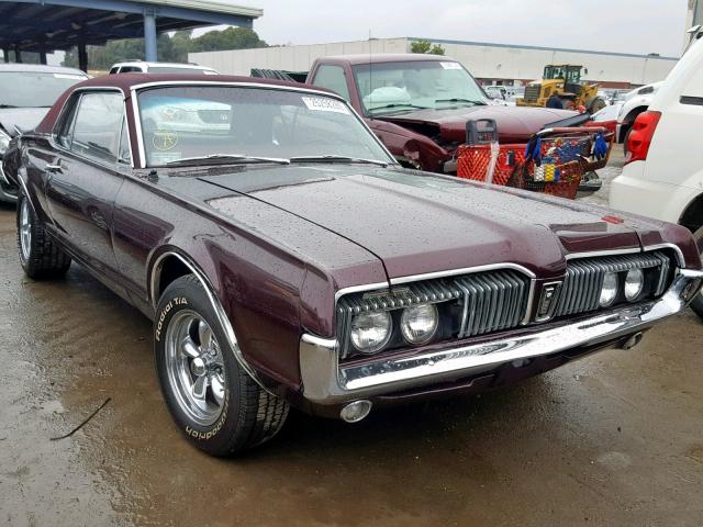 7F91S603673 - 1967 MERCURY COUGAR BURGUNDY photo 1