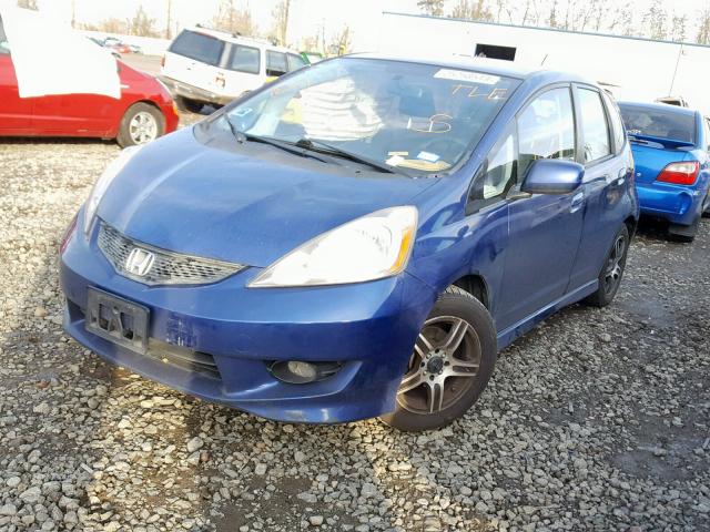 JHMGE8G48AS023229 - 2010 HONDA FIT SPORT BLUE photo 2