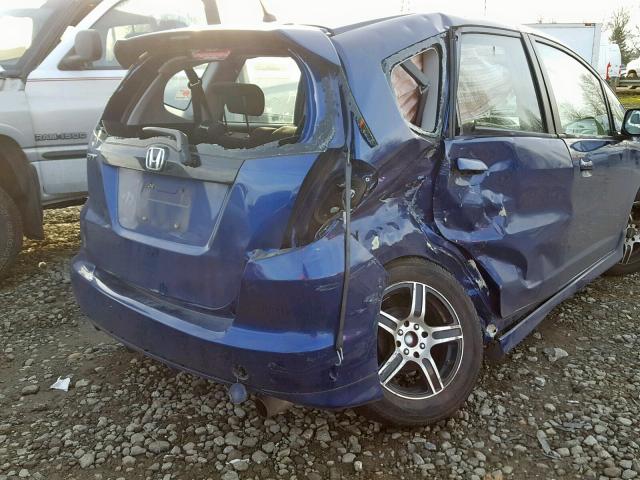 JHMGE8G48AS023229 - 2010 HONDA FIT SPORT BLUE photo 9