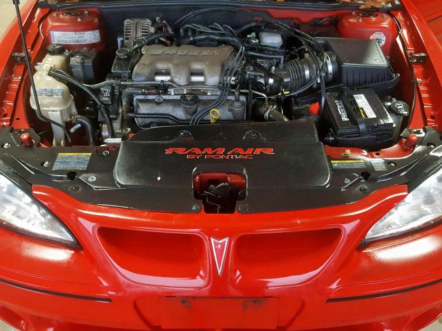 1G2NW12E94M670491 - 2004 PONTIAC GRAND AM G RED photo 7