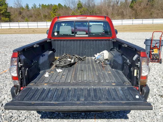 5TENX22N59Z619339 - 2009 TOYOTA TACOMA RED photo 6