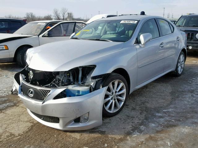 JTHCF5C2XA5042121 - 2010 LEXUS IS 250 SILVER photo 2