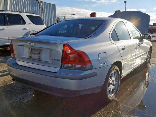 YV1RS61R522124378 - 2002 VOLVO S60 SILVER photo 4