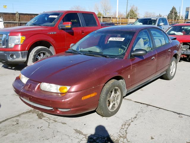 1G8ZH54822Z172729 - 2002 SATURN SL1 MAROON photo 2