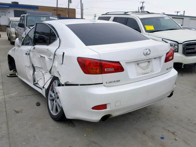 JTHBK262872030836 - 2007 LEXUS IS 250 WHITE photo 3