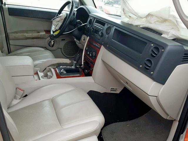1J8HG58P67C534084 - 2007 JEEP COMMANDER TAN photo 5