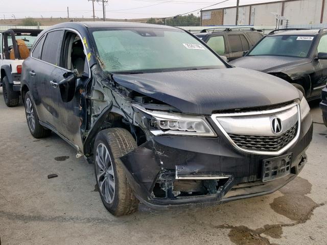 5FRYD4H48GB029519 - 2016 ACURA MDX TECHNO BLACK photo 1