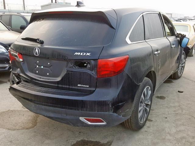 5FRYD4H48GB029519 - 2016 ACURA MDX TECHNO BLACK photo 4