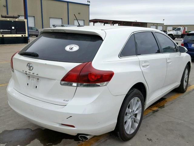 4T3ZA3BB8EU084205 - 2014 TOYOTA VENZA LE WHITE photo 4